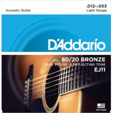 Струны для акустической гитары D'ADDARIO EJ11